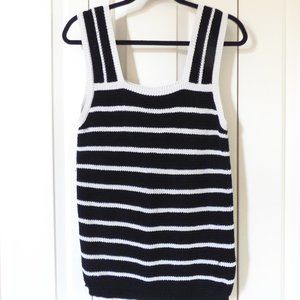 Loft Knit Tank in Black & White